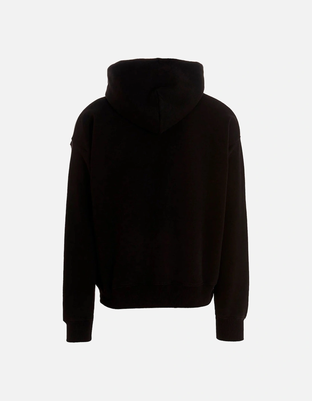 Chunky Logo Slim Fit Black Hoodie