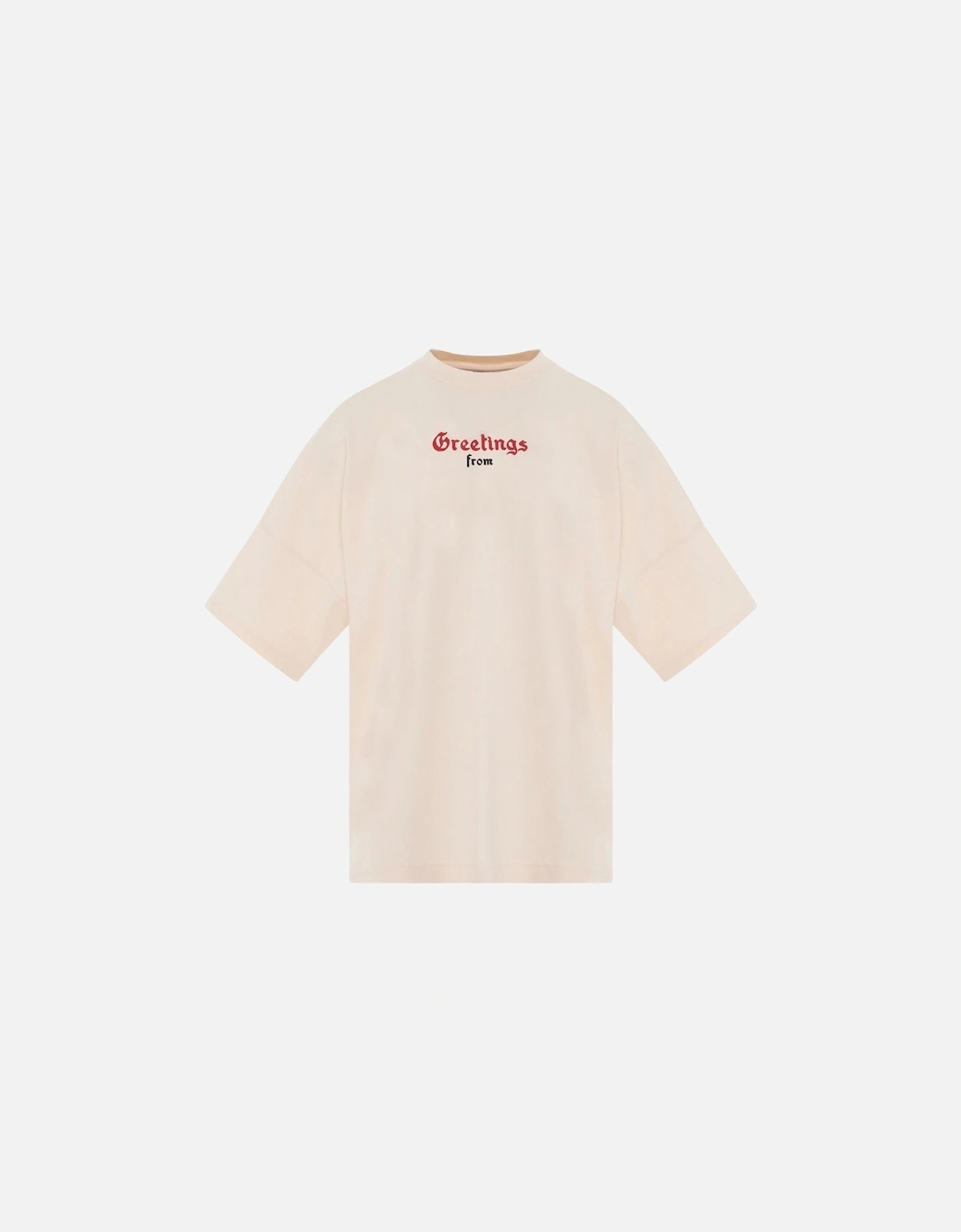 California Logo Oversized Fit Beige T-Shirt, 3 of 2