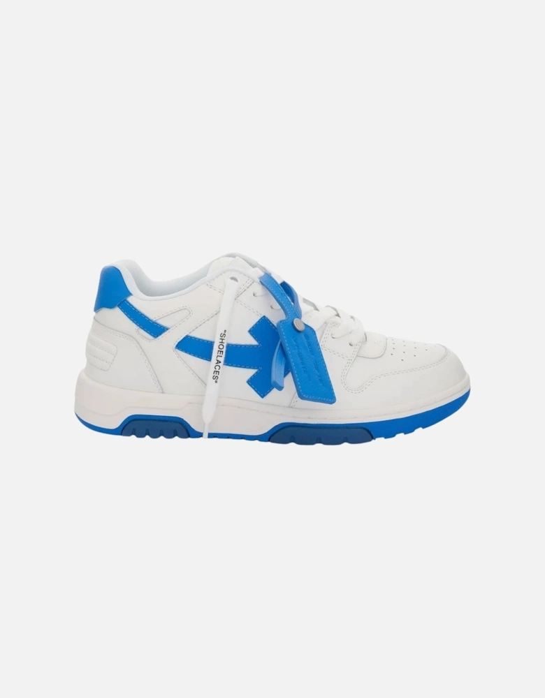 Blue Tag Out Of Office White Calf Leather Sneakers