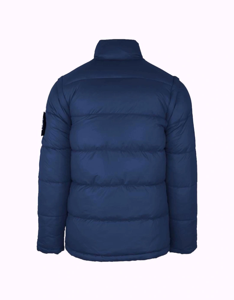 Plein Sport Vertical Logo Padded Navy Jacket