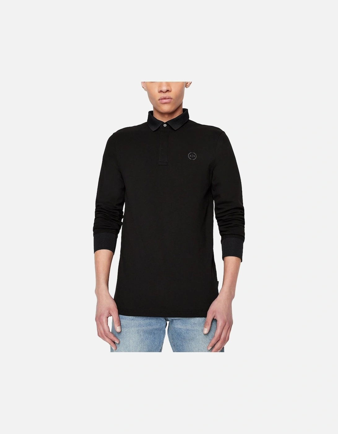 Polo Long Sleeve Black, 4 of 3