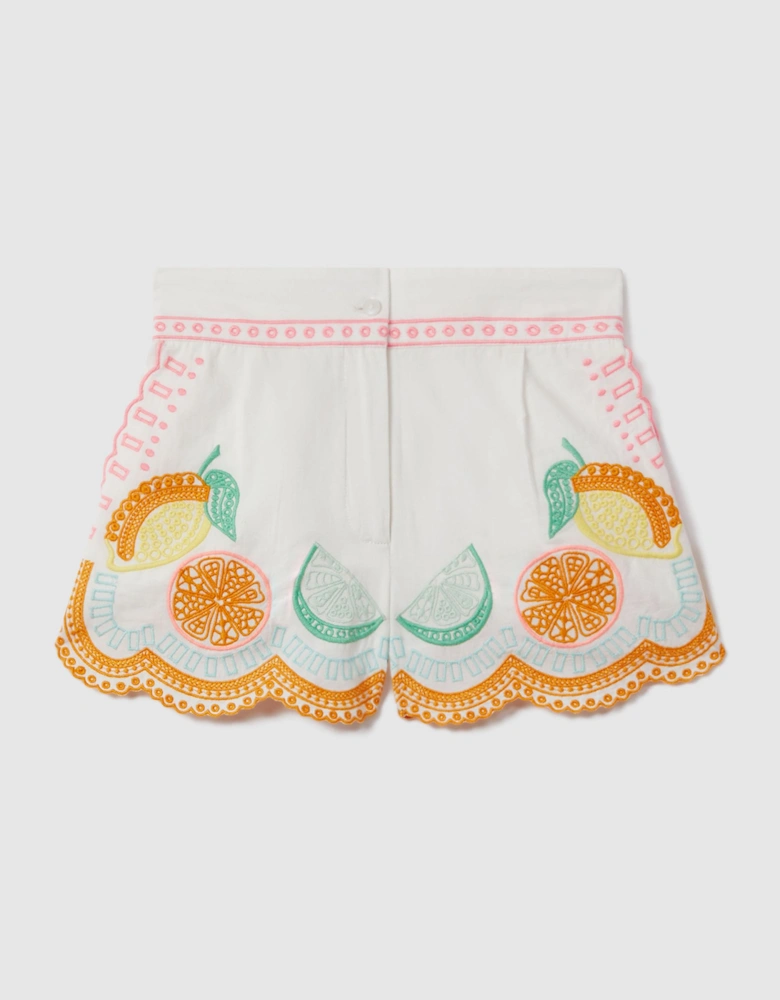 Cotton Broderie Shorts