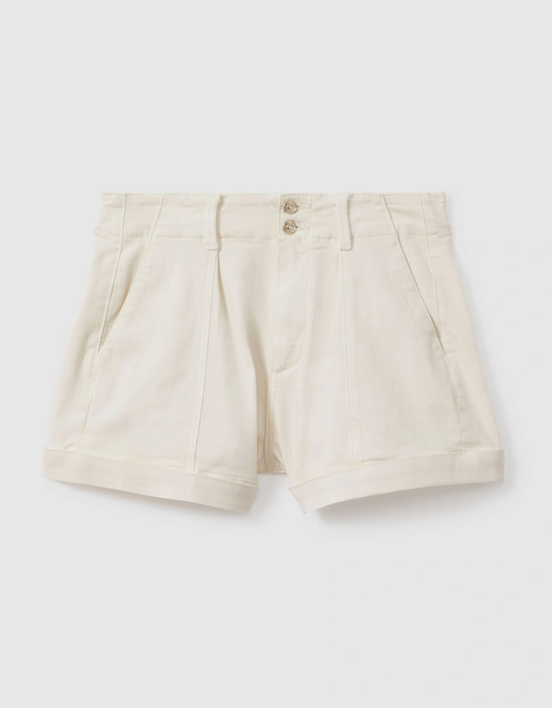 Paige High Rise Shorts With Turned-Up Hems