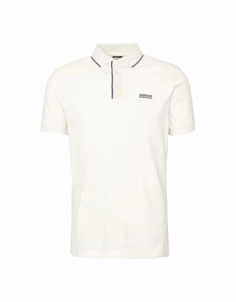 Men's Dove Grey Tipped Polo Shirt.