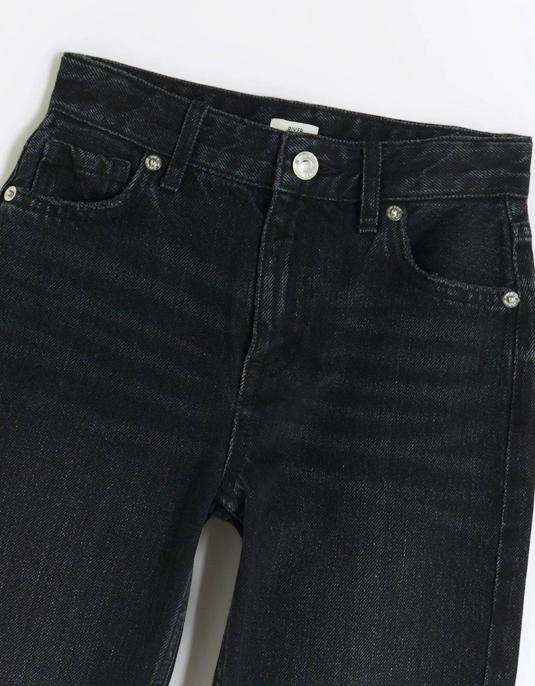 Girls Denim Straight Leg Jeans - Black