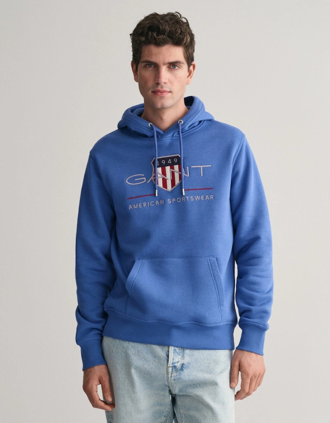 Mens Regular Fit Archive Shield Pullover Hoodie, 5 of 4