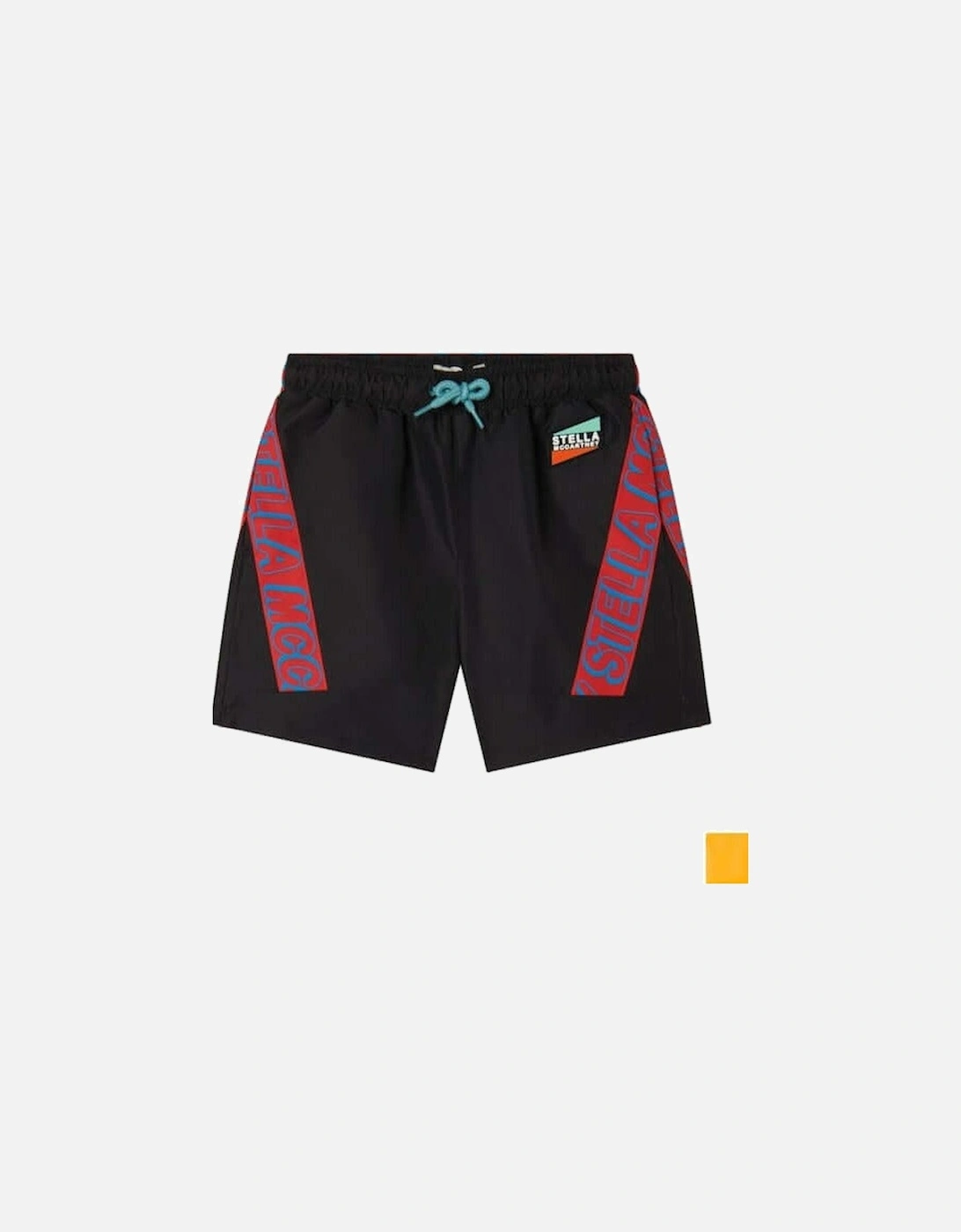 Boys Black Logo Swim Shorts, 2 of 1