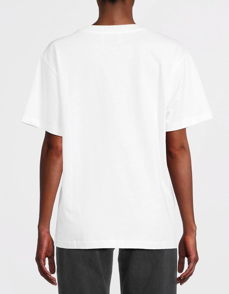 Peace Heart Logo T-shirt - Fantasy Print White