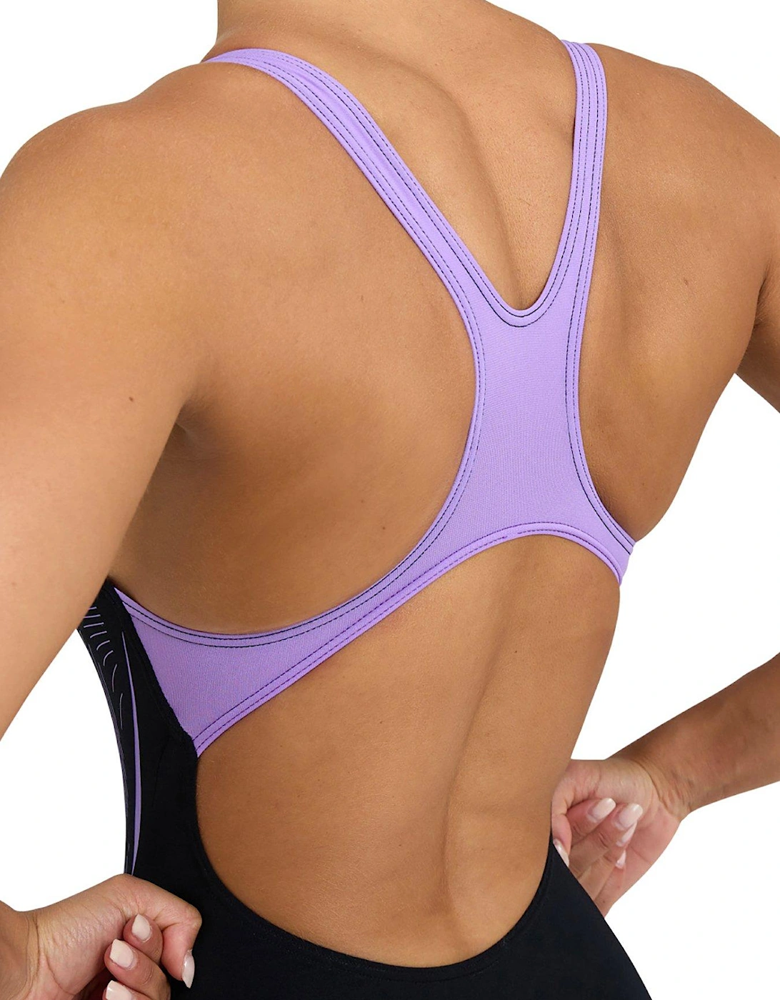 Women's Swimsuit Swim Pro Back Graphic - Black/Multi