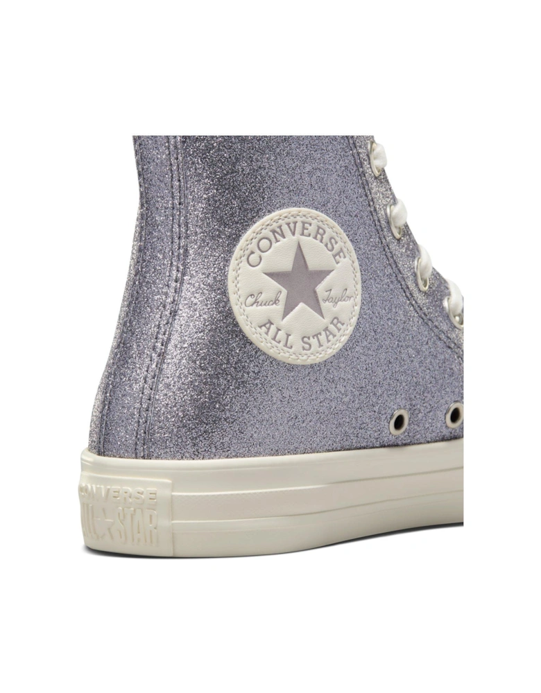 Chuck Taylor All Star Sparkle Party Hi-Top Trainers - Silver