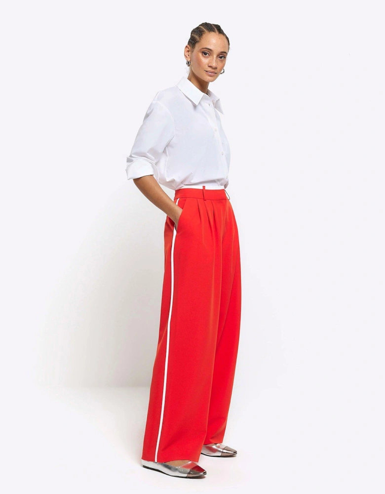 Side Stripe Trouser - Red