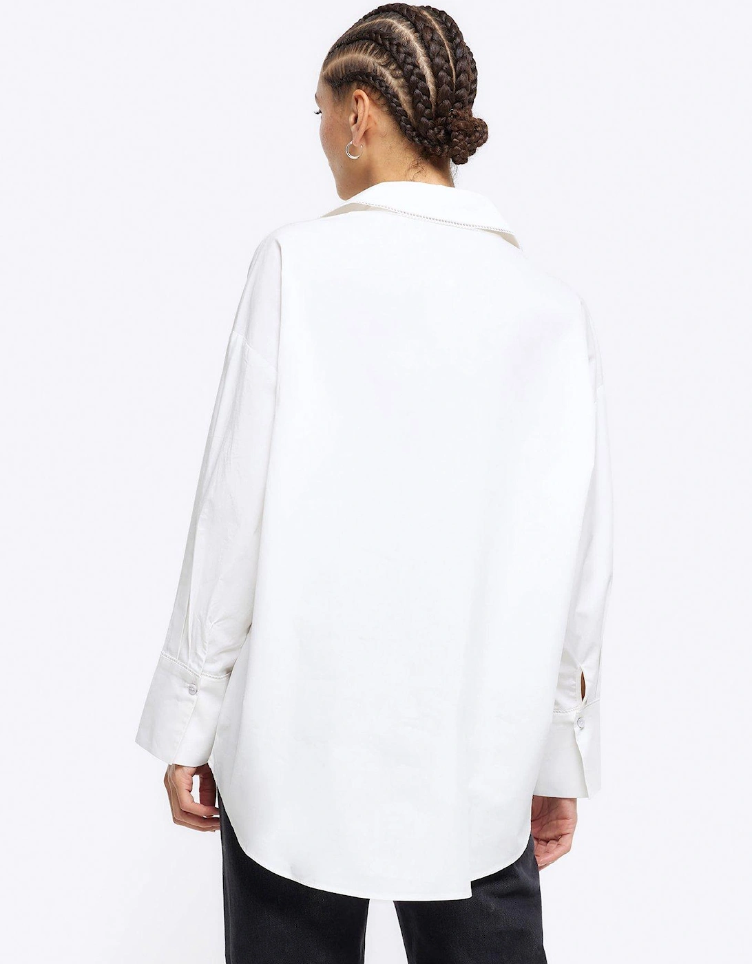 Broidery Detail Shirt - White