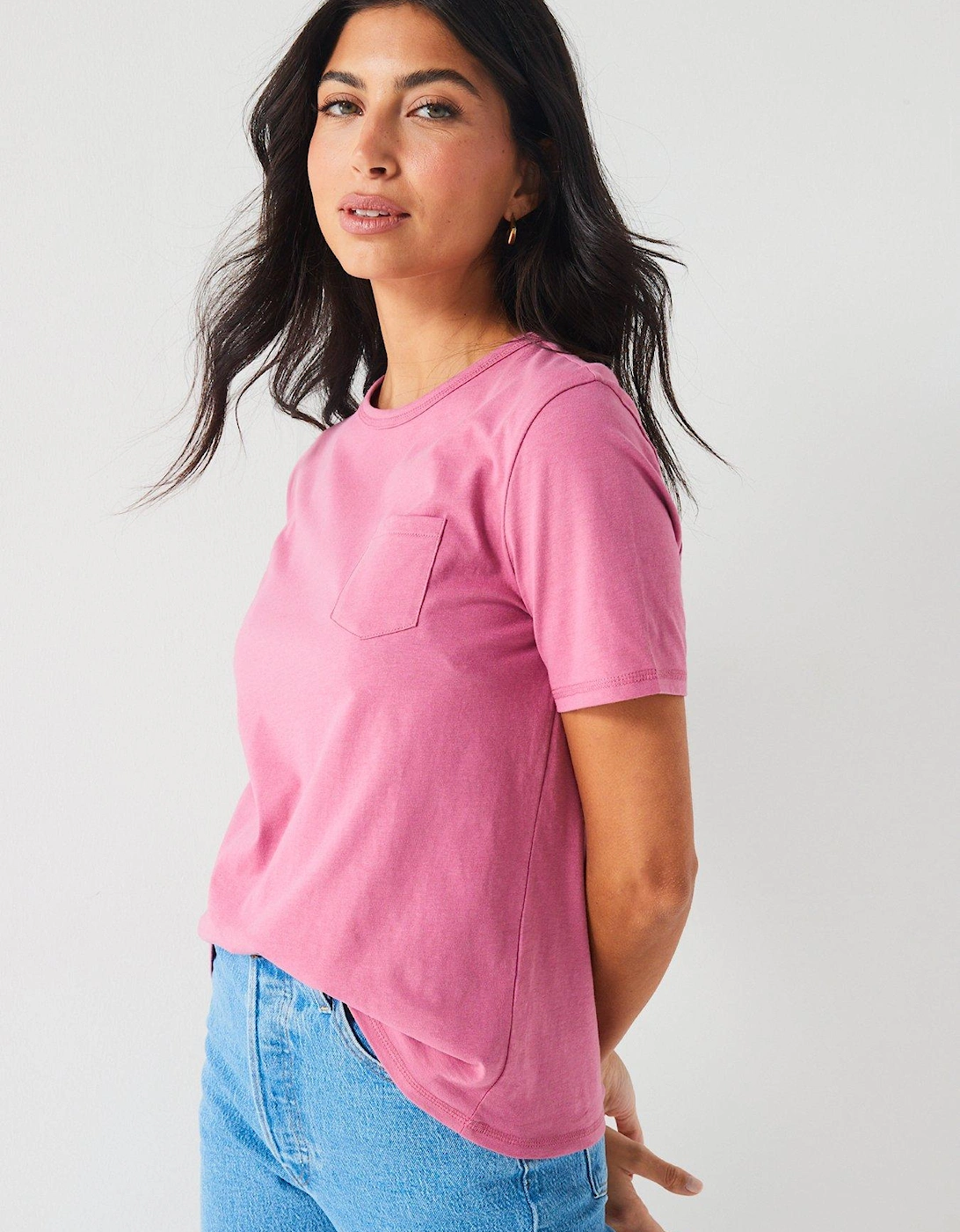 Tshirt With Pocket - Pink