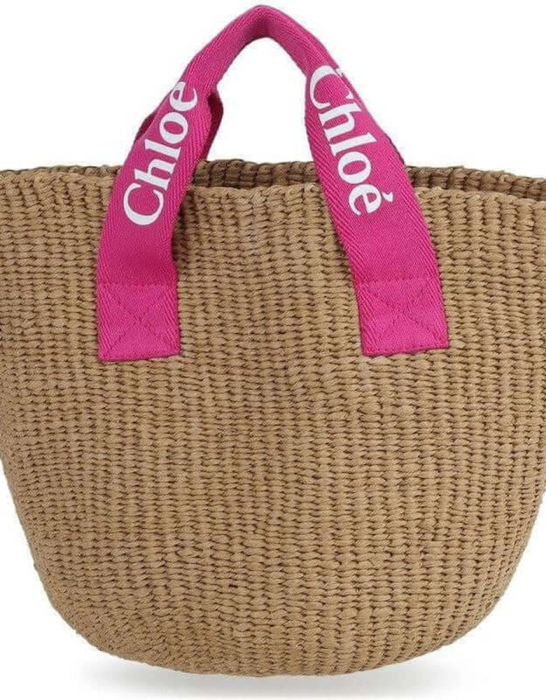 Girls Fuscia Pink Chloe Basket Bag