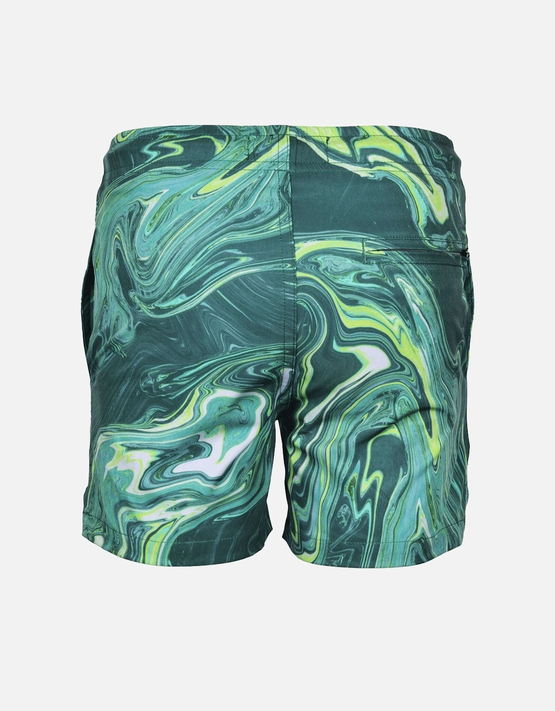 Boys Oil Green Swimming Shorts