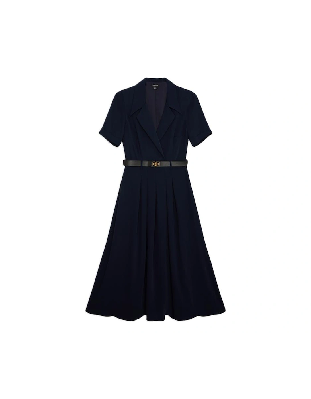 Soft Tailored Belted Midaxi Dress