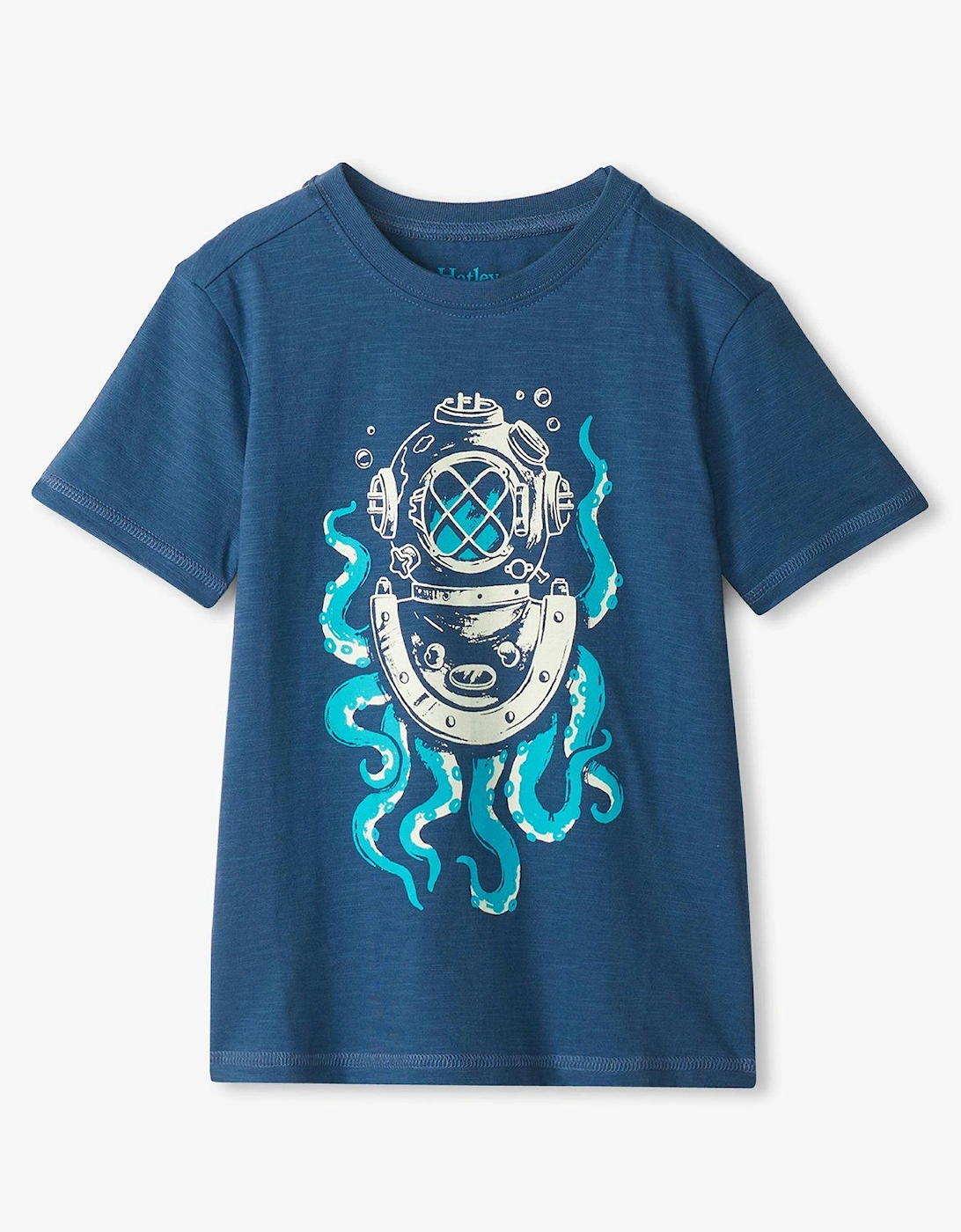 Boys Deep Sea Mariner Glow In The Dark Graphic Short Sleeve T-Shirt - Ensign Blue, 5 of 4