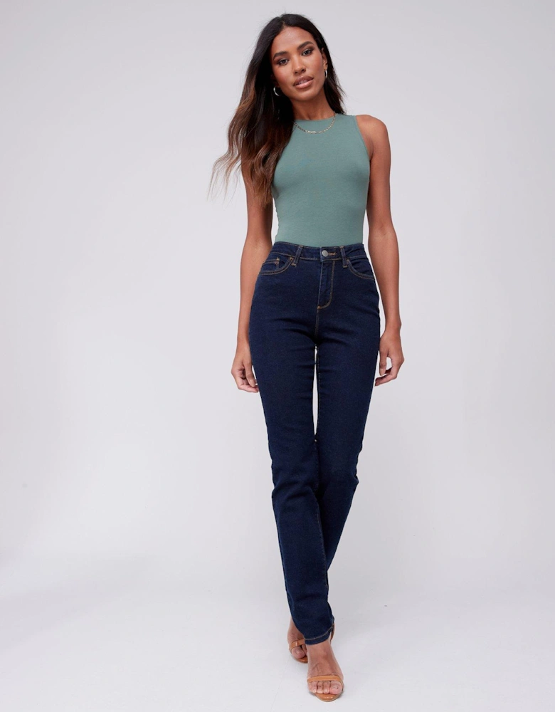 Isabelle High Rise Slim Jean - Rinse Blue