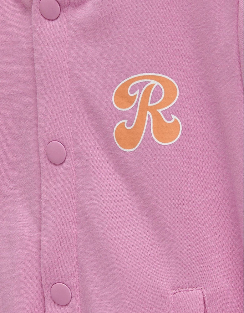 Girls Rebel Bomber Jacket - Pink