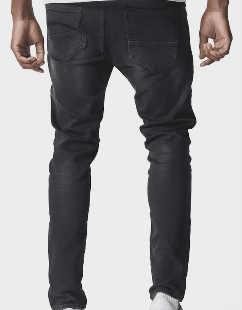 Deniro Slim Fit Active Flex Charcoal Grey Jeans