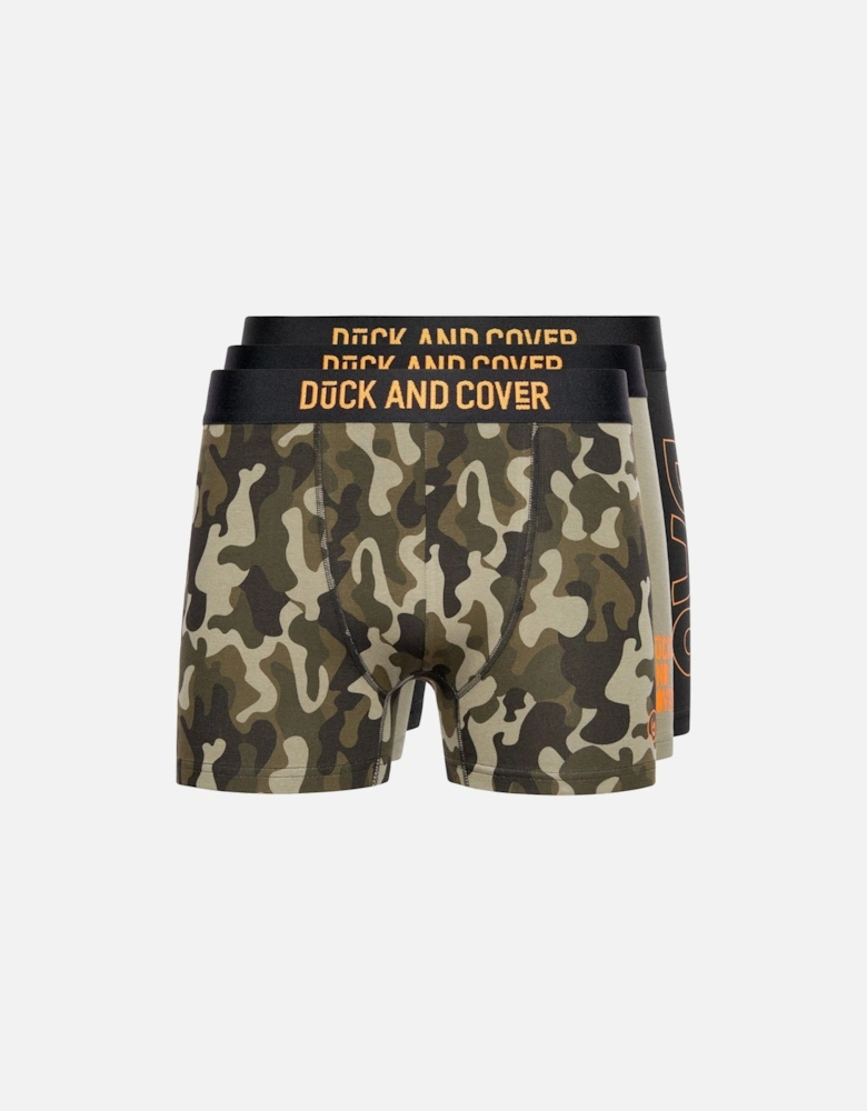 Duck and Cover Mens Alized Assorted Designs Boxer Shorts (Pack of 3)