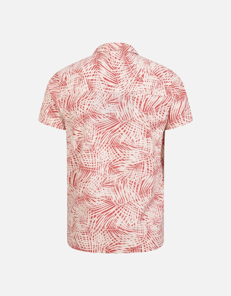 Mens Palm Leaf Beach Shirt