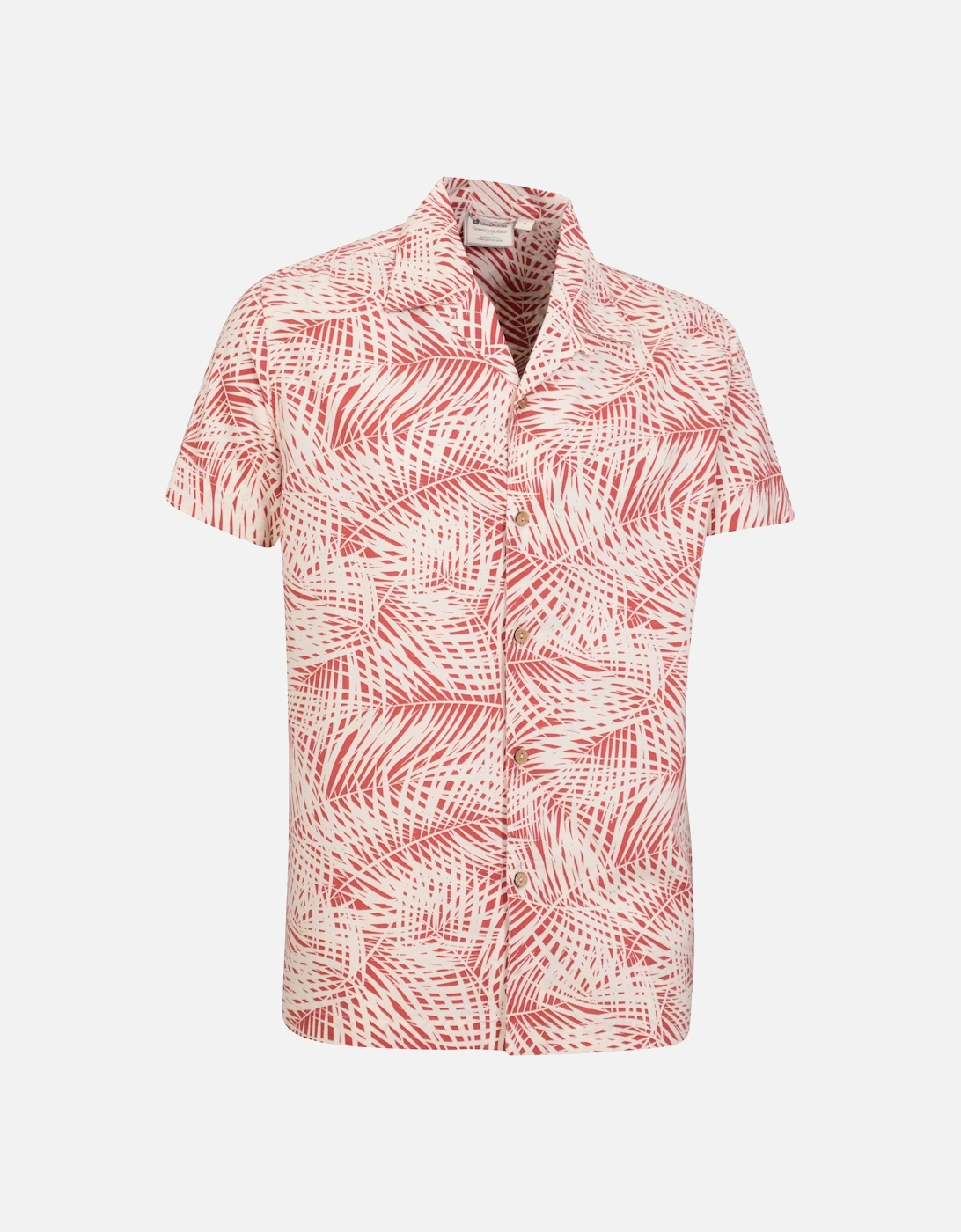 Mens Palm Leaf Beach Shirt