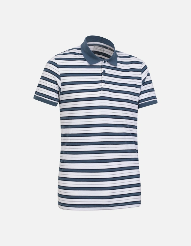 Mountain Warehouse Mens Wren Stripe Cotton Polo Shirt