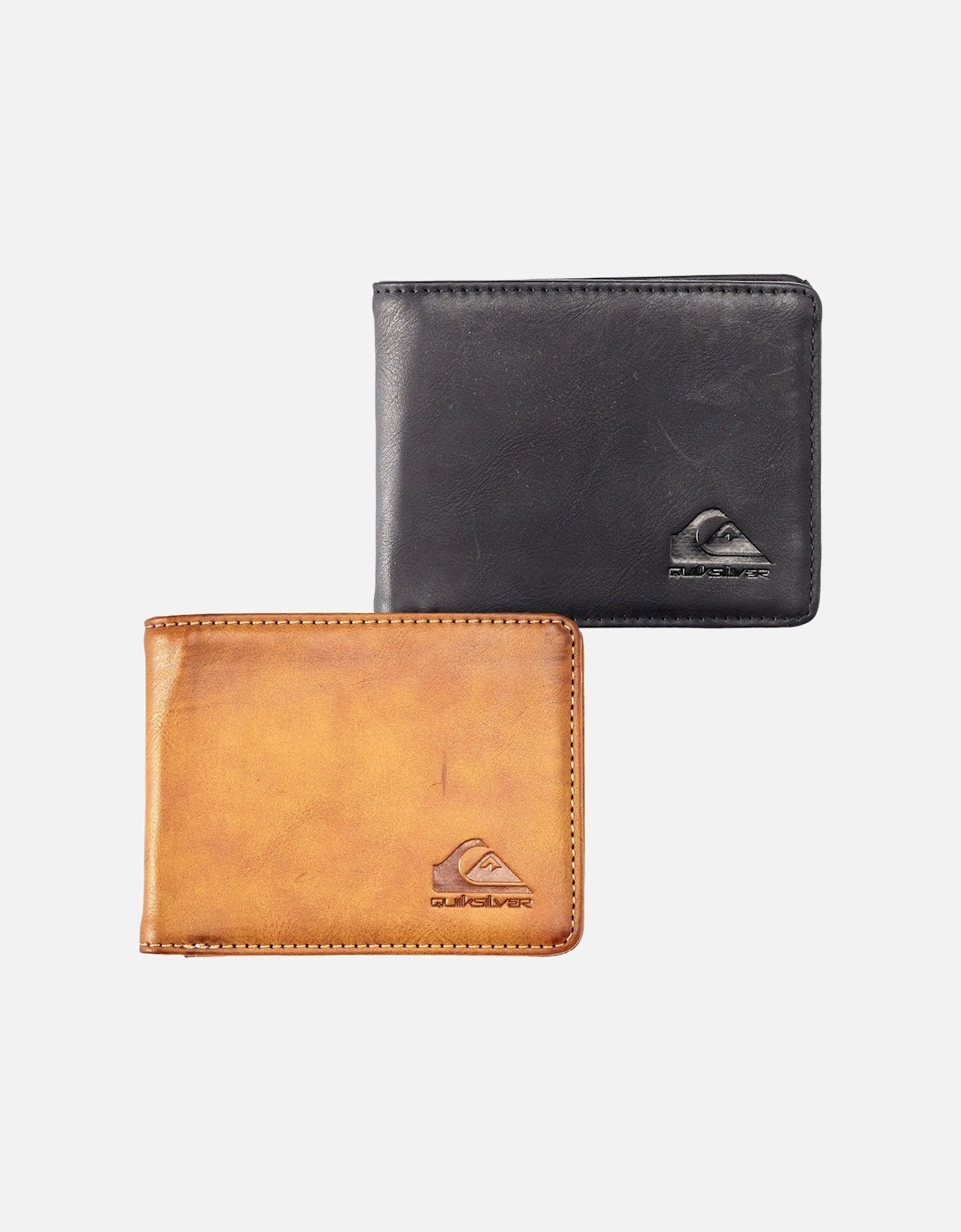 Mens Slim Rays Bi-Fold Faux Leather Wallet Purse - M