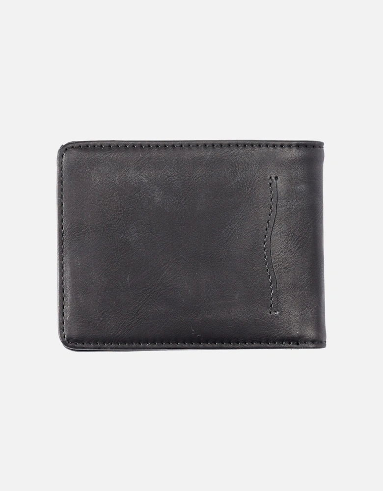 Mens Slim Rays Bi-Fold Faux Leather Wallet Purse - M