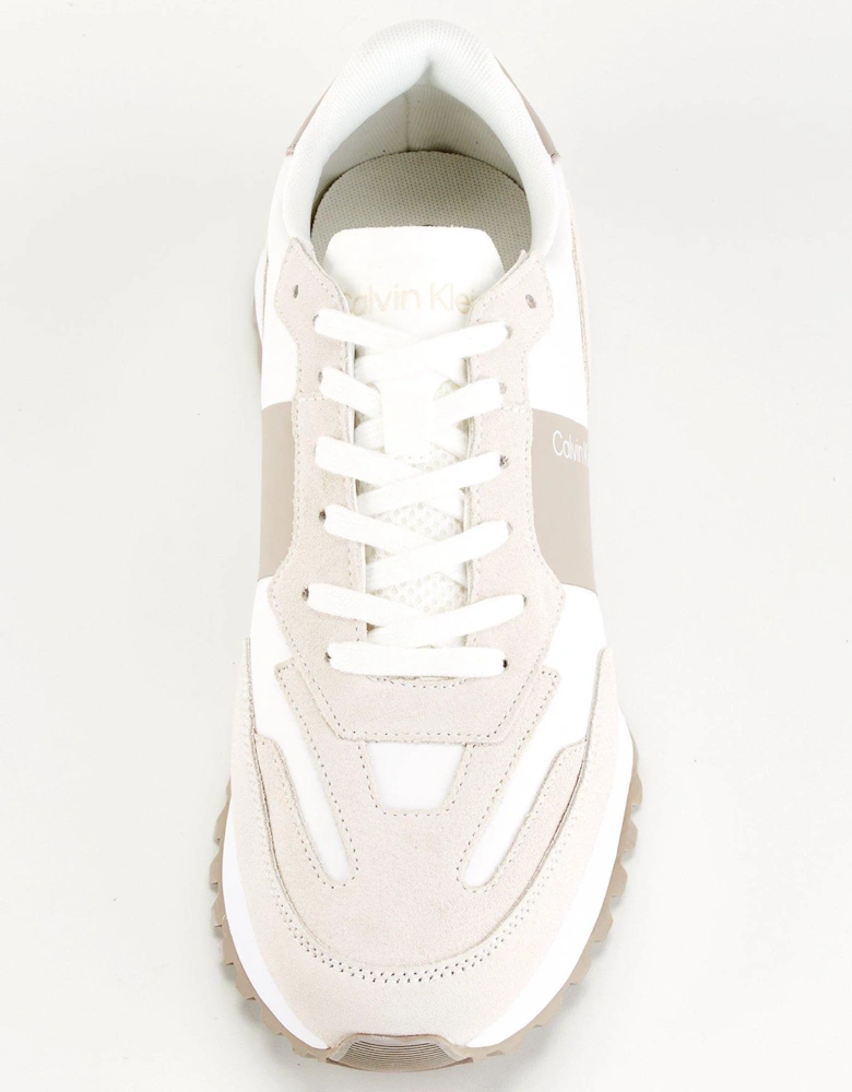 Low Top Lace Up Mix Trainer