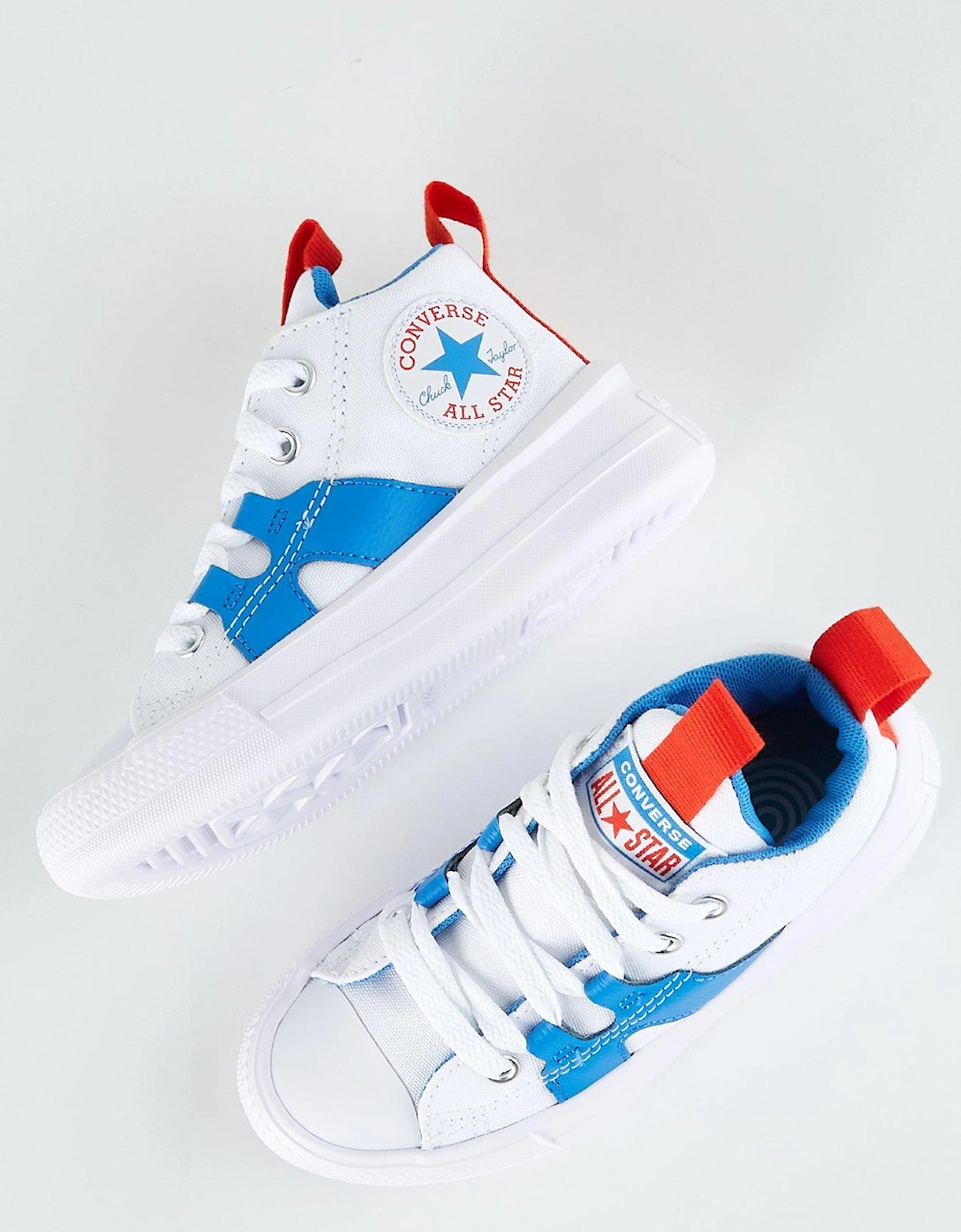 Kids Unisex Ultra Mid Trainers - White/Blue