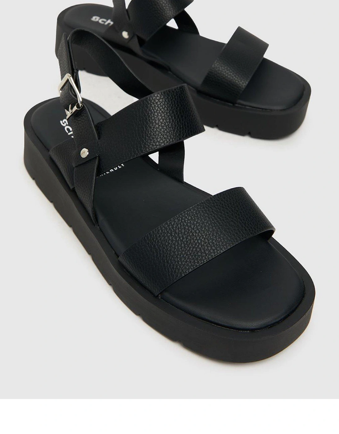 Tayla Chunky Buckle Sandal - Black