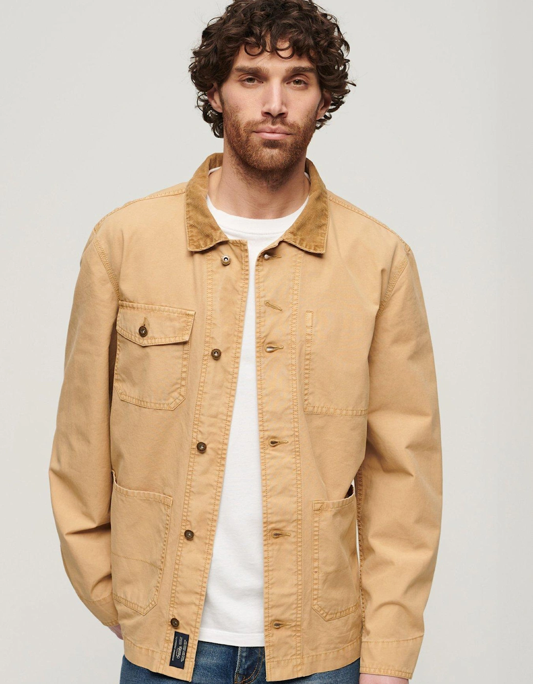 Cotton Worker Jacket - Light Brown, 7 of 6