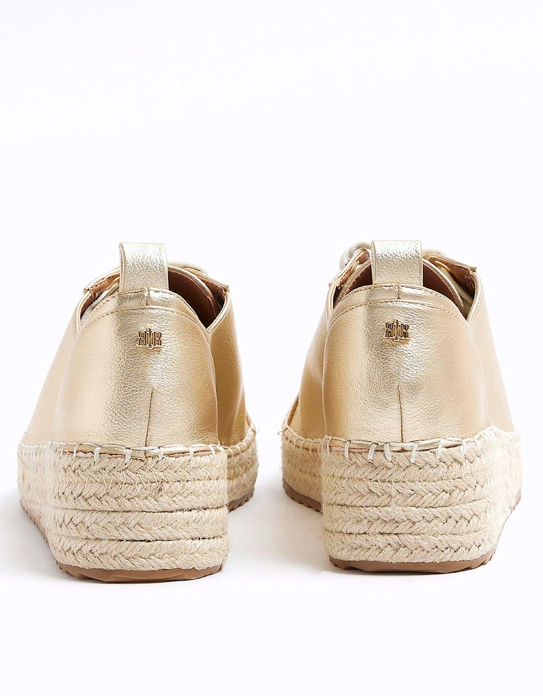 Lace Up Espadrille - Gold