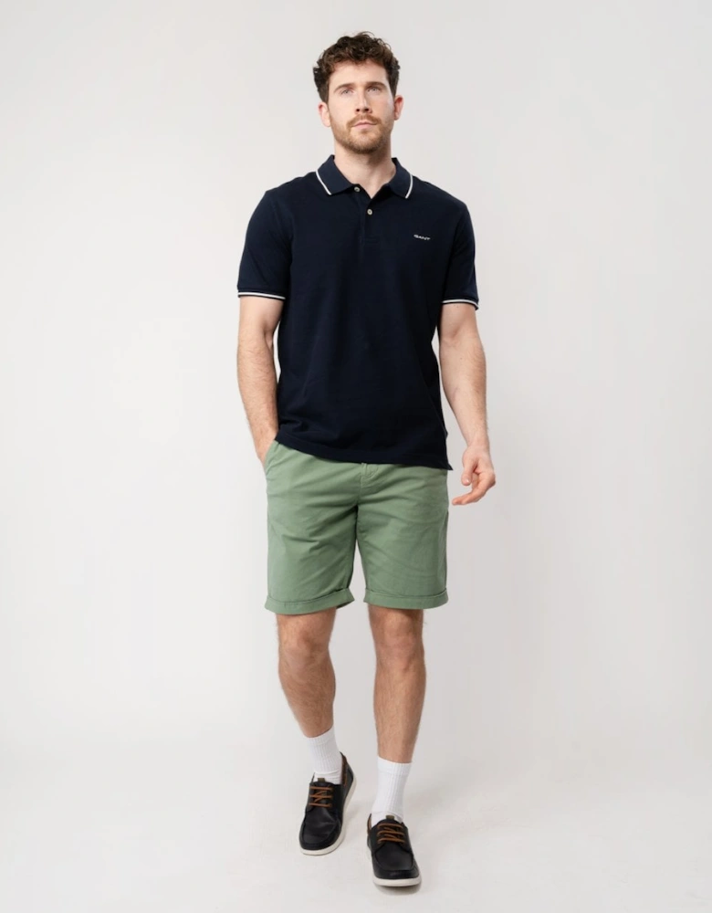 Mens Short Sleeve Tipping Pique Polo