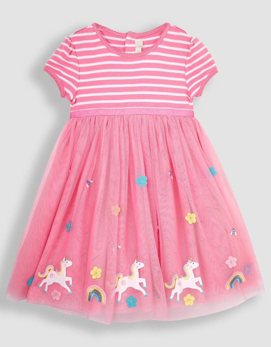 Girls Unicorn Tulle Party Dress - Pink, 5 of 4