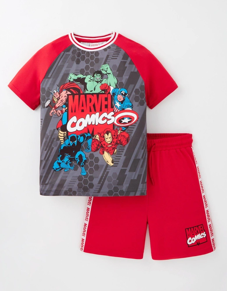 Avengers 2 Piece Football T-shirt And Short Set