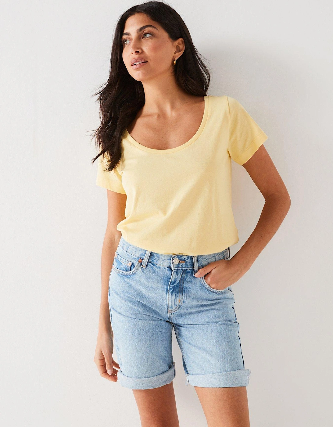 The Essential Scoop Neck T-Shirt - Yellow, 2 of 1