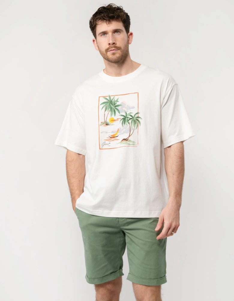 Mens Hawaii Printed Graphic Short Sleeve T-Shirt