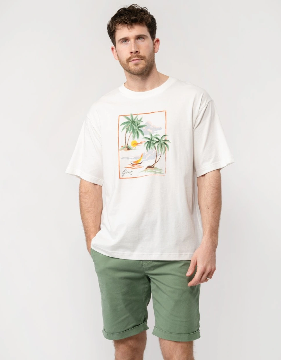Mens Hawaii Printed Graphic Short Sleeve T-Shirt, 5 of 4