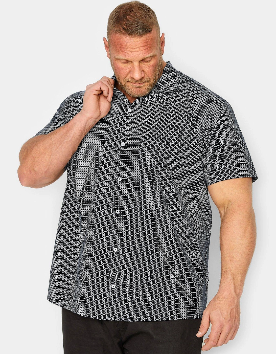 Poplin Geo Print Resort Shirt, 2 of 1