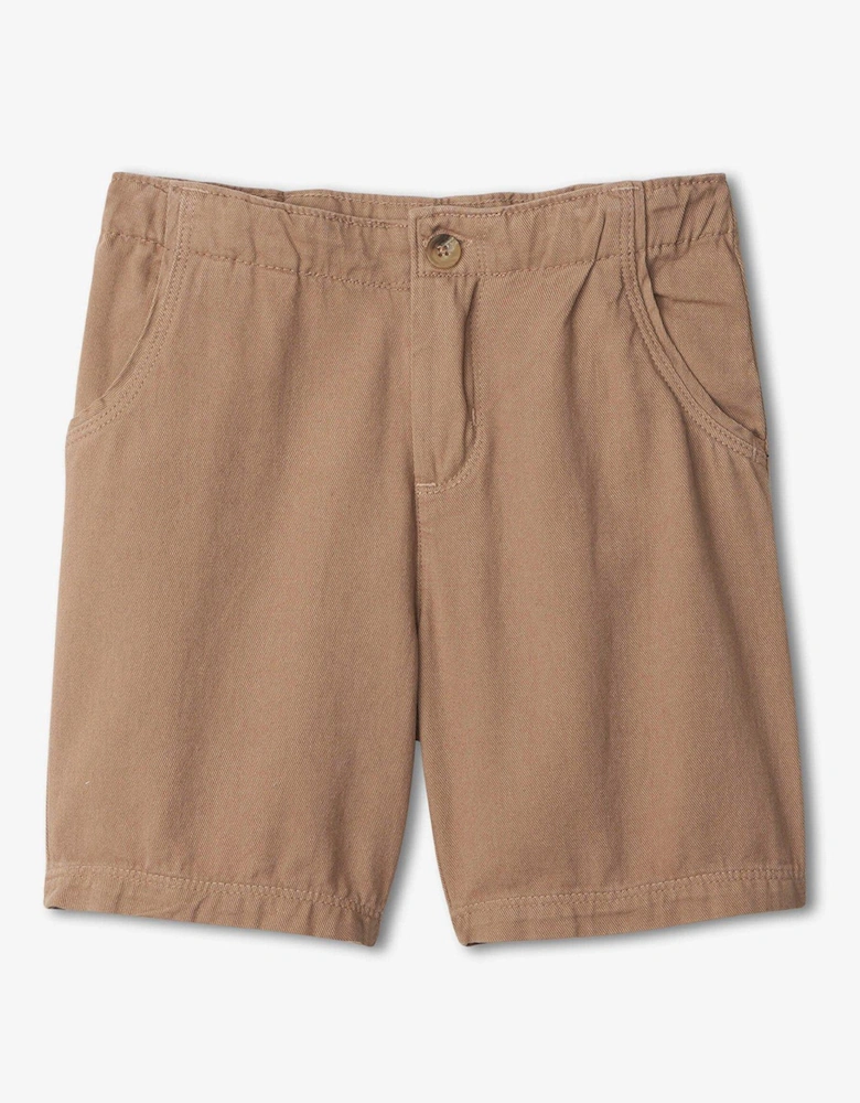 Boys Khaki Twill Shorts - Thatched