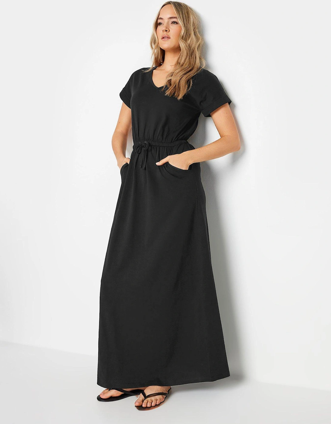 Tall Black Maxi T-shirt Dress, 2 of 1