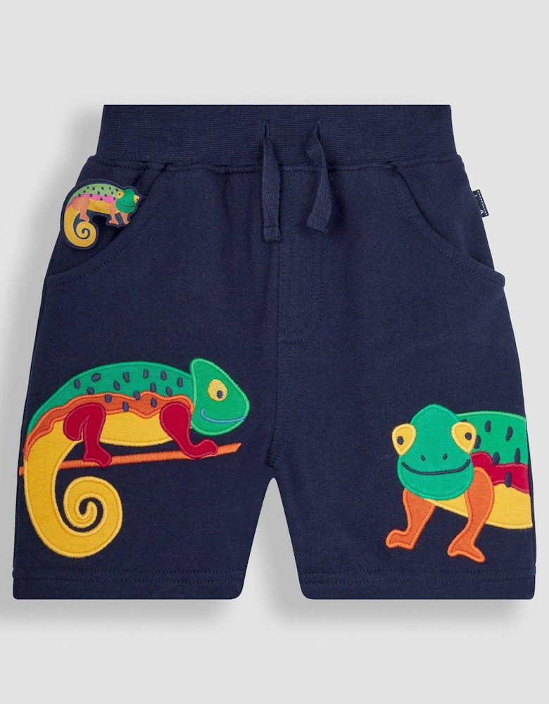Boys Chameleon Applique Pet In Pocket Shorts