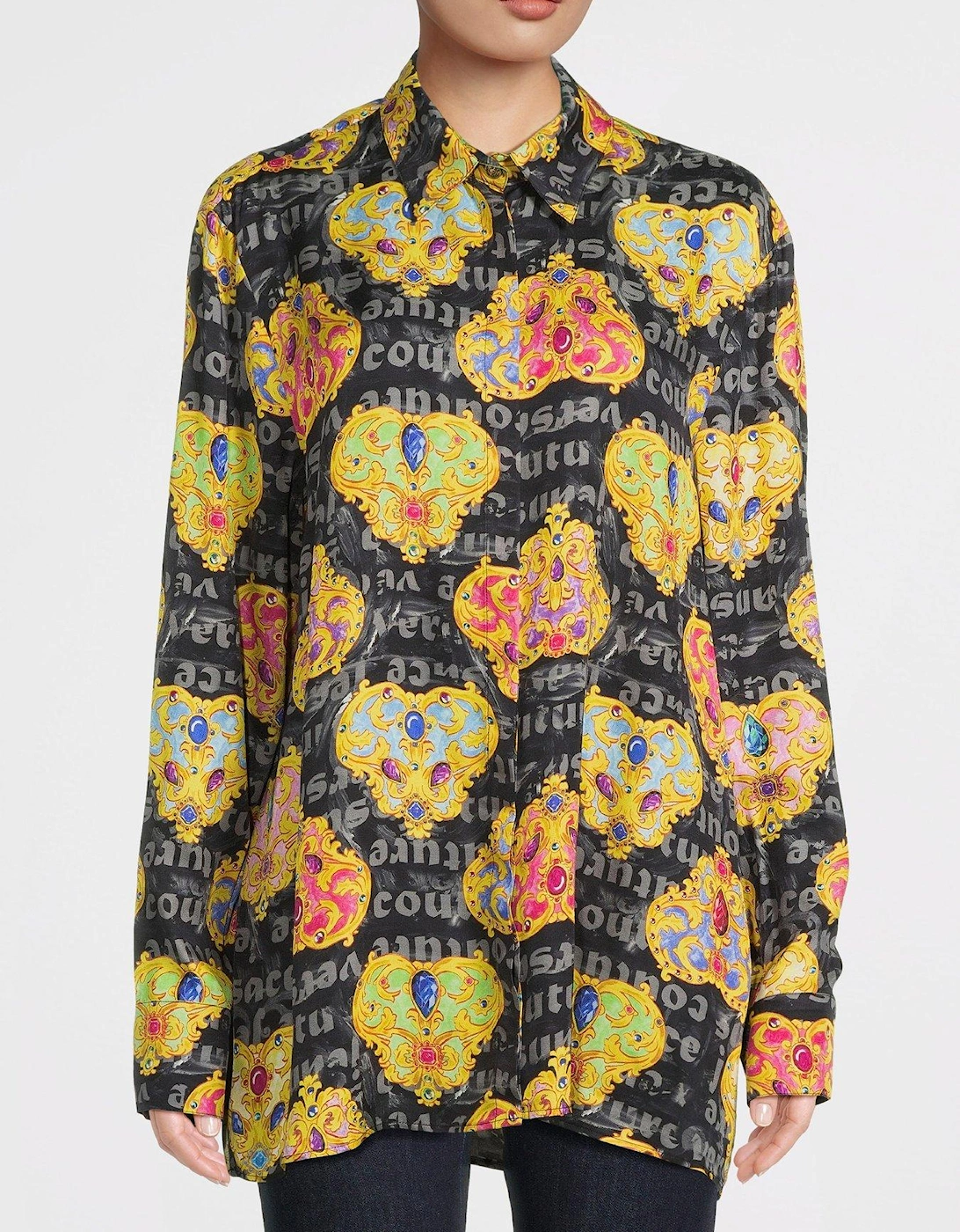 Heart Couture Print Shirt - Black/Gold , 6 of 5