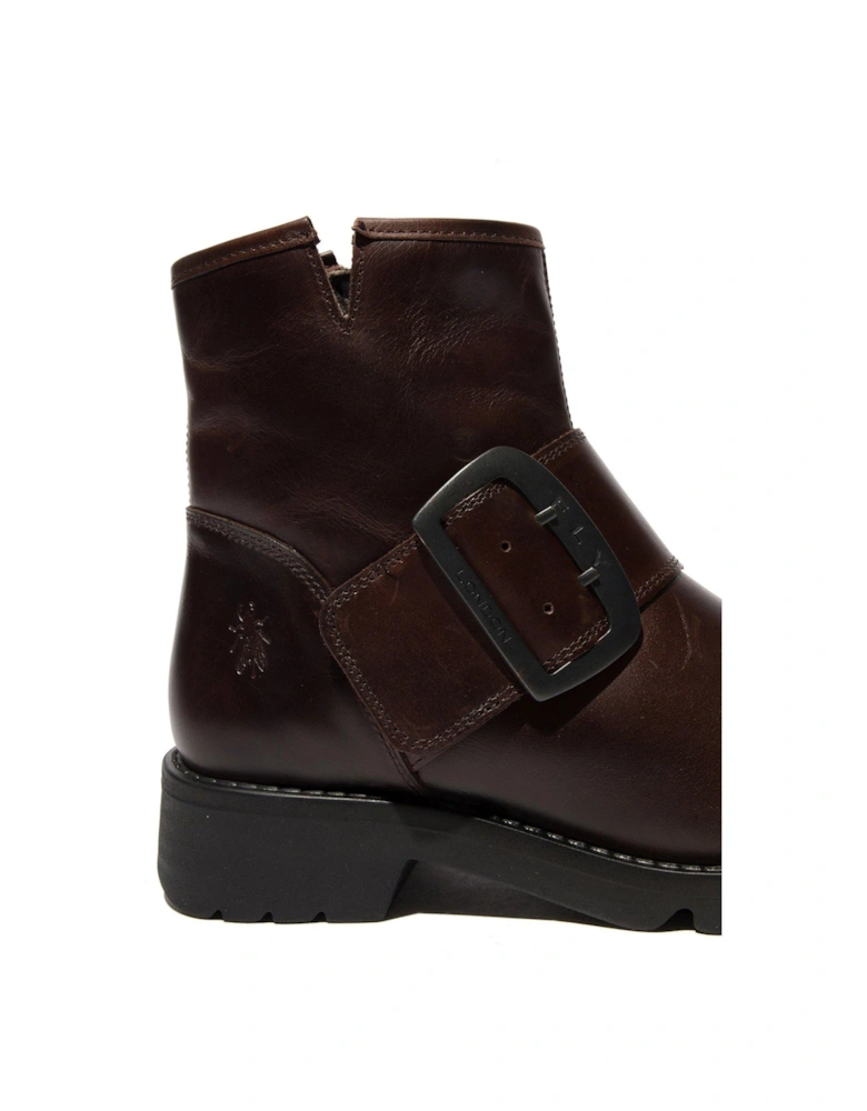 Rily991 Buckle Ankle Boots - Dark Brown