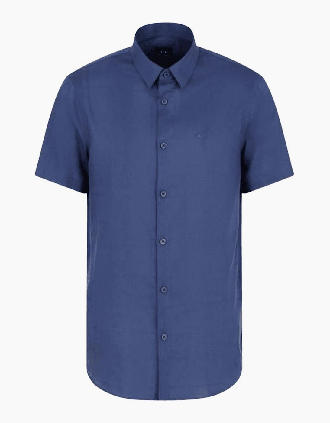 Armani Exchange Men's Navy Cotton Short Sleeve Shirt  38/Regular M