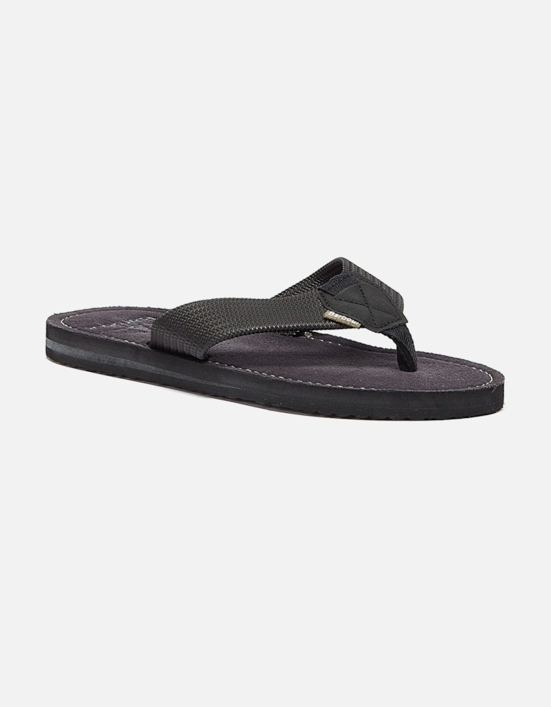 Toeman Mens Black Flip Flops