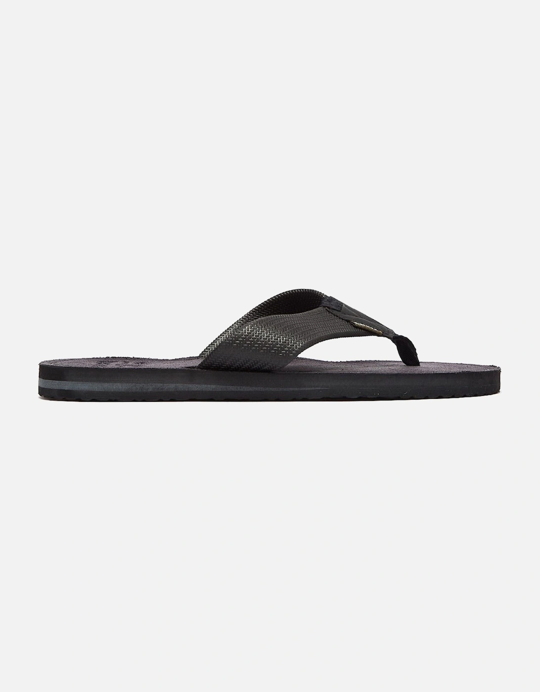 Toeman Mens Black Flip Flops